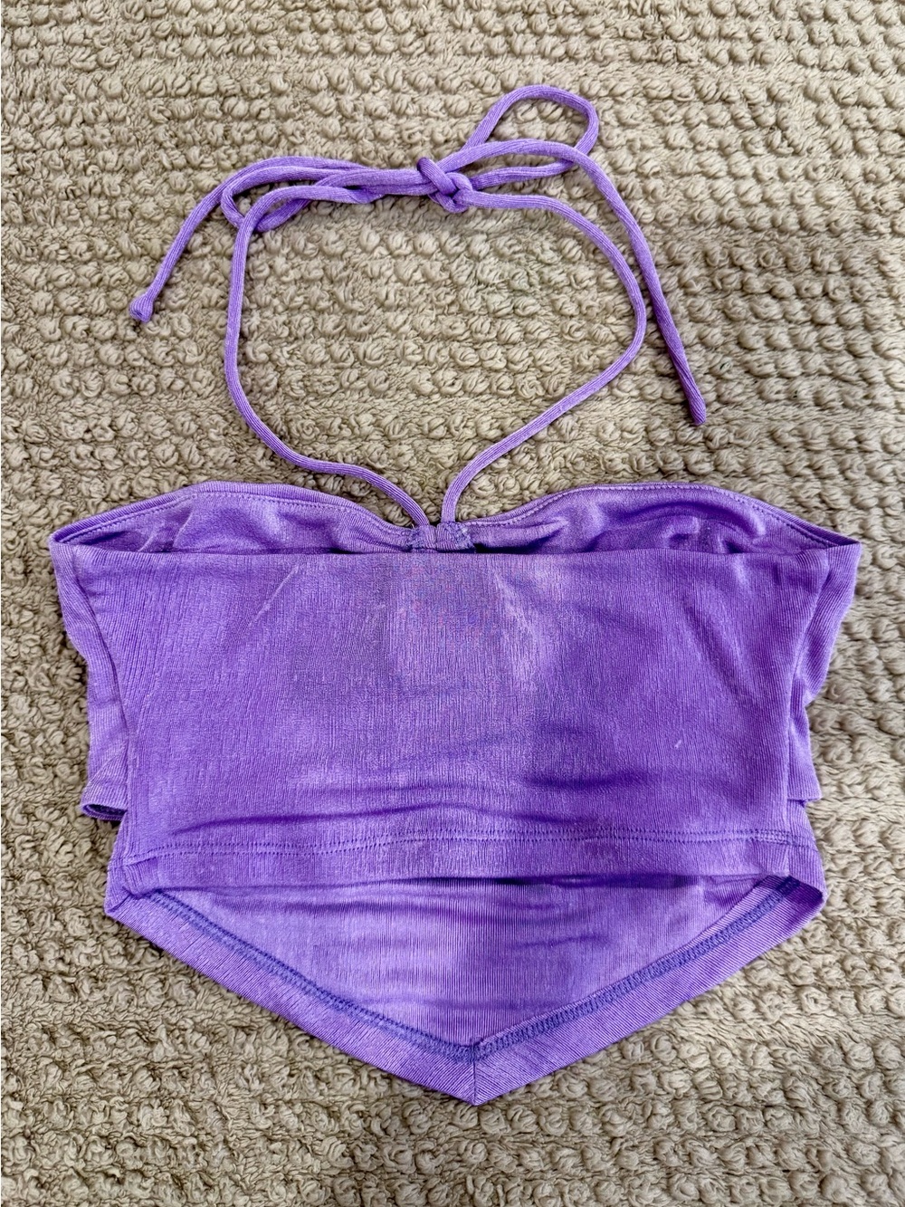Princess Polly Purple Ruched Halter Top - Picture 2 of 2